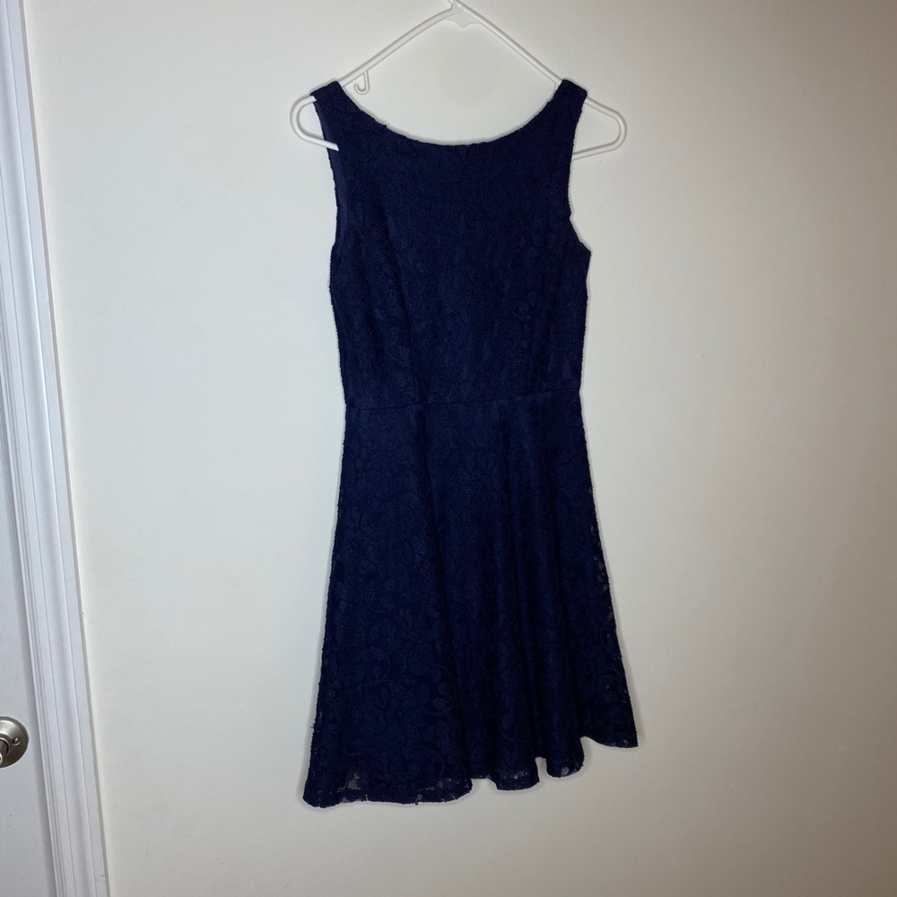 Navy Blue Lace Dress